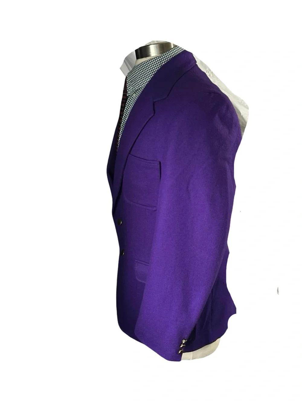 Vtg 90s Artcraft Royal Order Jesters Purple 100% Wool Suit Jacket Sz 40R Blazer